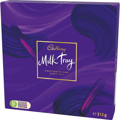 Cadbury Milk Tray Chocolate Box, Assorted Milk Chocolates Gift Set for Birthdays, Anniversaries & Special Occasions, Great for Gifting, 312 g