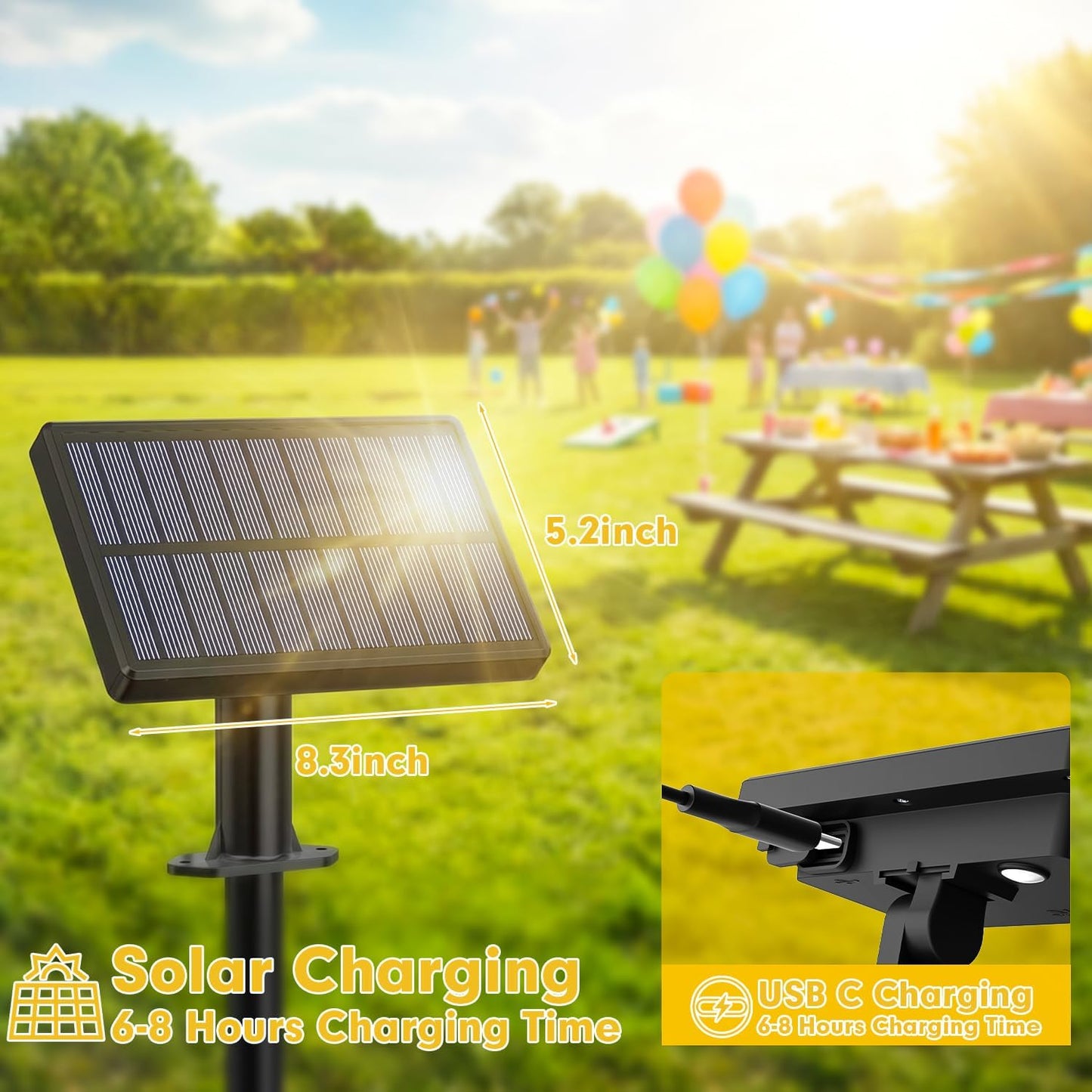 Warlisou Solar-String-Lights-Outdoor-Garden - G40 45.9ft String Lights Outdoor Festoon - Remote Control 14M Garden Light Outside Solar Powered Waterproof Led - Patio Party Gazebo Weding [Energy Class A]