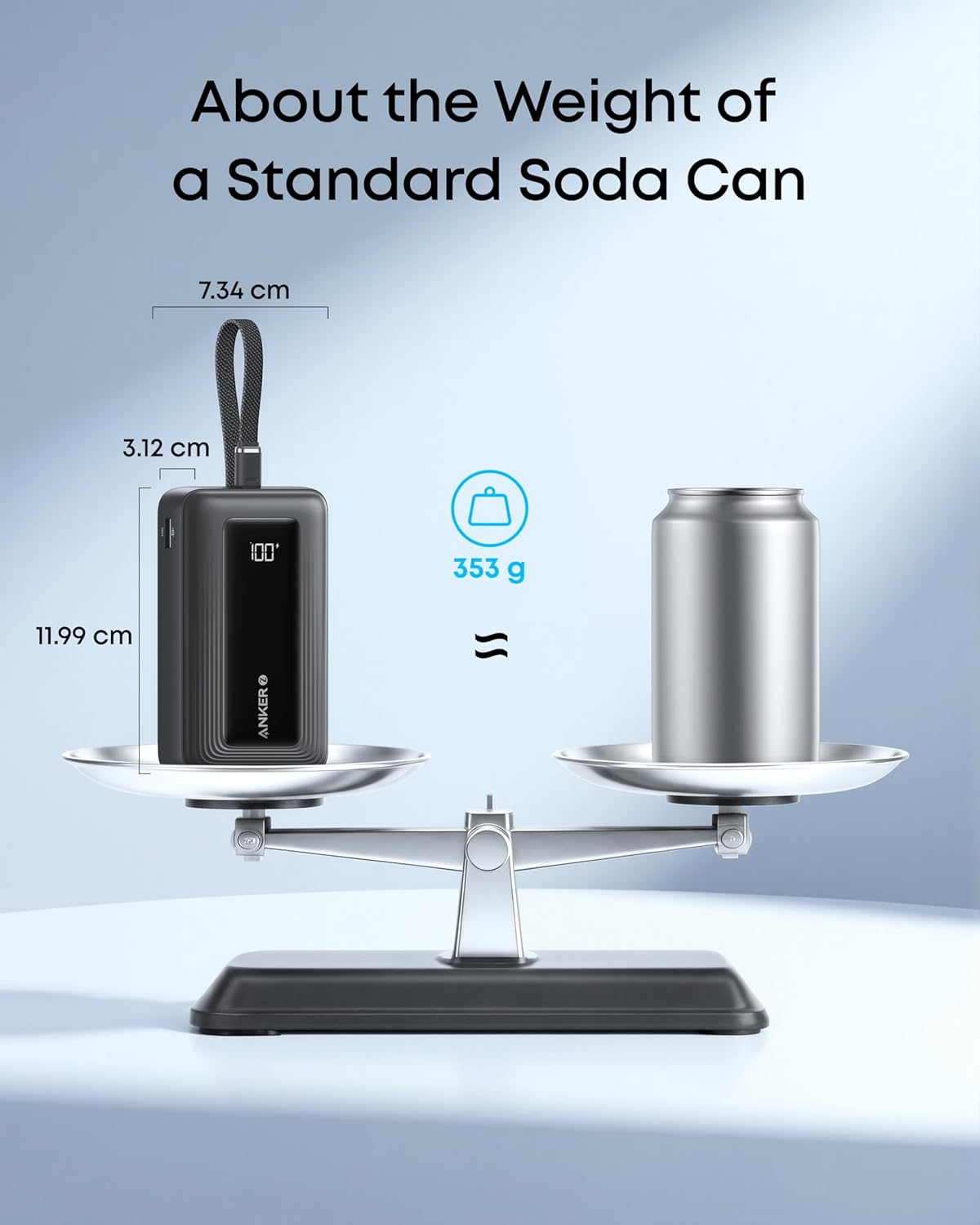Anker Zolo Power Bank(2025 Upgrade), 20,000mAh 30W High-Speed Portable Charger with Built-In USB-C Cable, Battery Pack For iPhone 17/17 Air/17 Pro/17 Pro Max/16/15 Series, Galaxy, and More