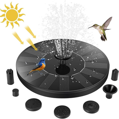 Solar Fountain Pump,Solar Powered Water Features with 7 Nozzles for The Garden, Floating Pond Pump for Bird Bath,Pool, Patio,Pond and Fish Tank