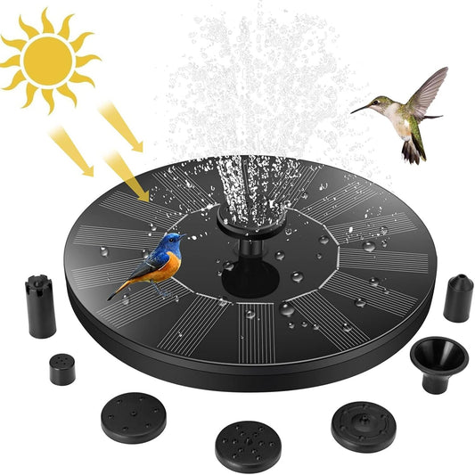 Solar Fountain Pump,Solar Powered Water Features with 7 Nozzles for The Garden, Floating Pond Pump for Bird Bath,Pool, Patio,Pond and Fish Tank