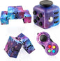 Cuackamily 3-Piece Fidget Toy Set - Galaxy Fidget Cube, Pad, Infinity Cube - Stress & Anxiety Relief for ADHD, ADD, Autism, Adults & Kids