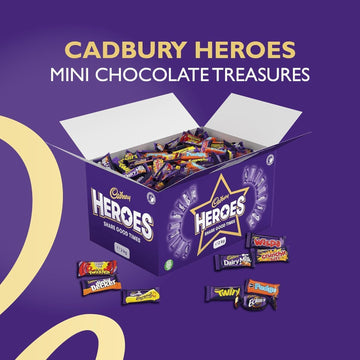 Cadbury Heroes Chocolate Bulk Share Box, Assorted Mini-Size Milk Chocolate Bars, Perfect for Gifting and Sharing, 2 kg (Pack of 1)