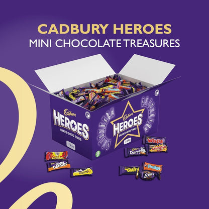 Cadbury Heroes Chocolate Bulk Share Box, Assorted Mini-Size Milk Chocolate Bars, Perfect for Gifting and Sharing, 2 kg (Pack of 1)