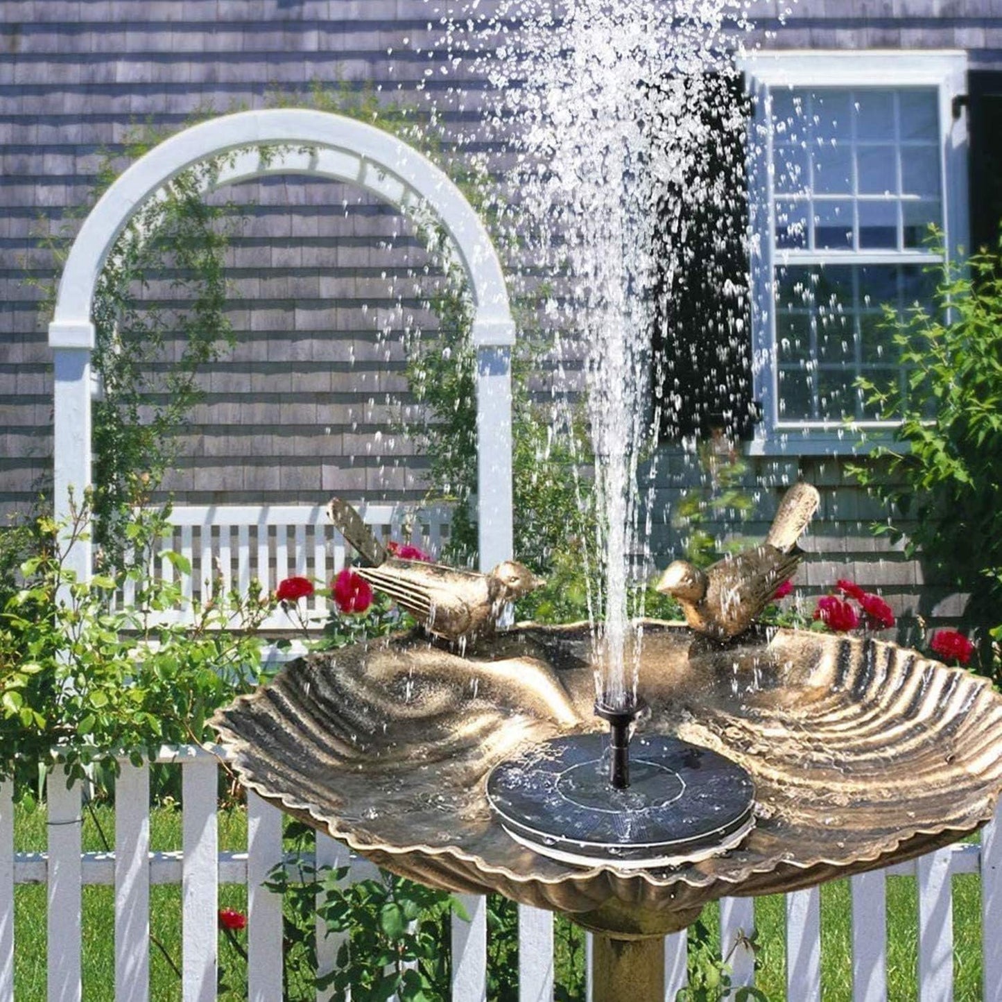 Solar Fountain Pump,Solar Powered Water Features with 7 Nozzles for The Garden, Floating Pond Pump for Bird Bath,Pool, Patio,Pond and Fish Tank