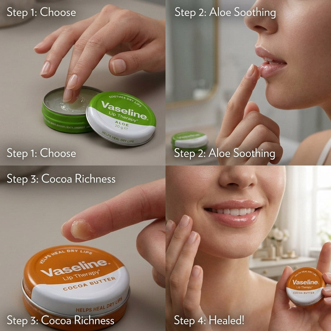 Vaseline Lip Therapy Balm Petroleum Jelly 20g pack of 2, 3 or 4 Pocket Size Pots