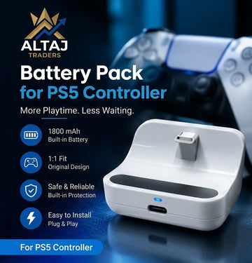 1800mAh Battery Pack for PS5 Controller – LED Battery Display