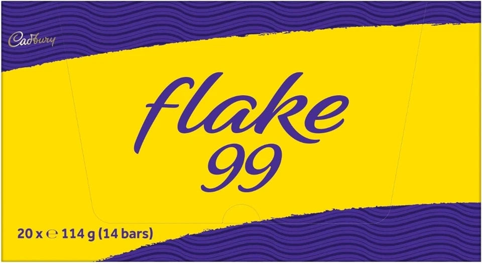 Cadbury Flake 99 Chocolate Bars 14 Pack Individually Wrapped Free Delivery