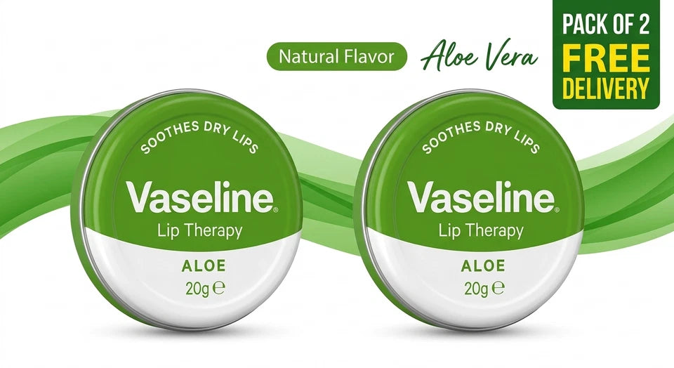 Vaseline Lip Therapy Balm Petroleum Jelly 20g pack of 2, 3 or 4 Pocket Size Pots